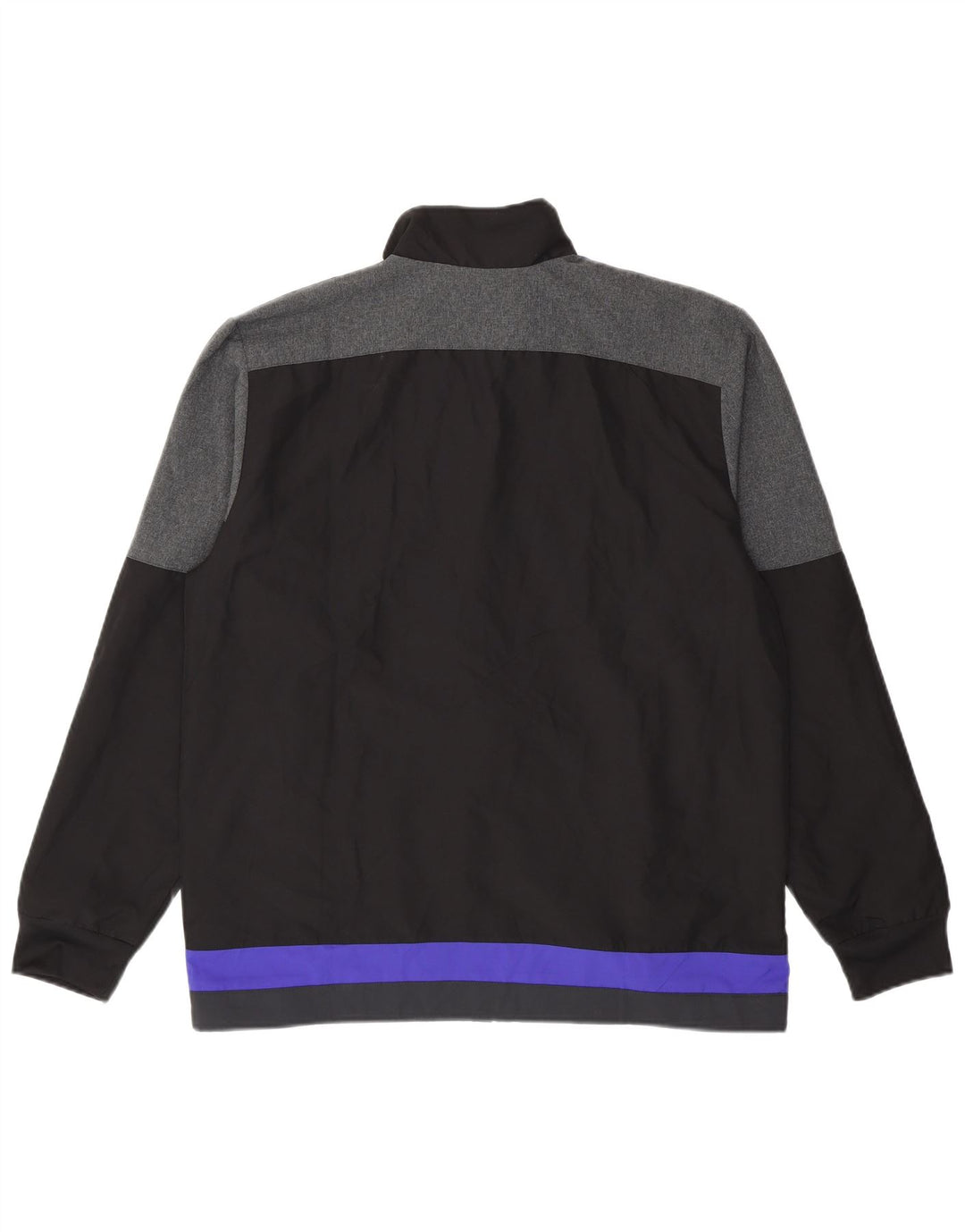 Adidas Mens All Blacks Графический спортивный костюм Верхняя куртка Большая черная цветная блокировка