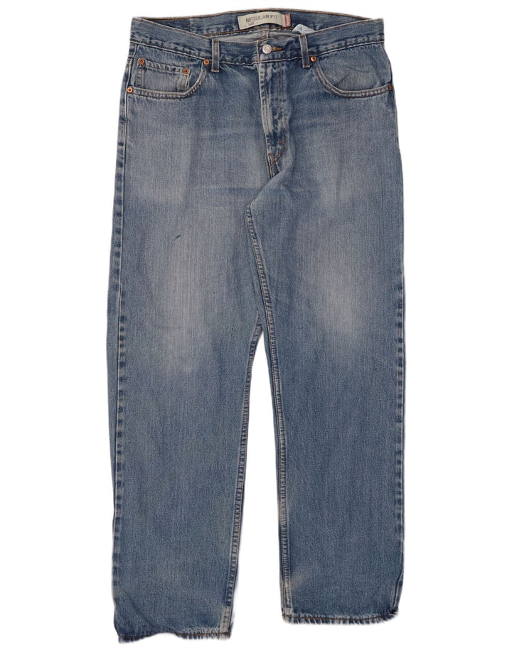 Мужские прямые джинсы LEVI'S 505 W36 L30 синие, хлопок
