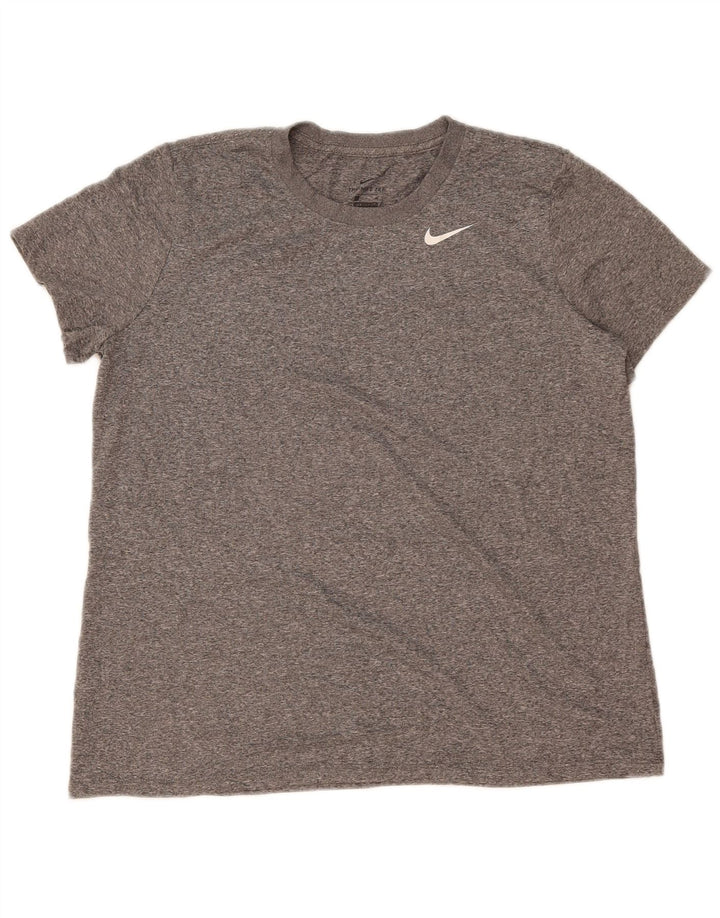 Мужская футболка Nike Dri Fit Top XL серая в крапинку