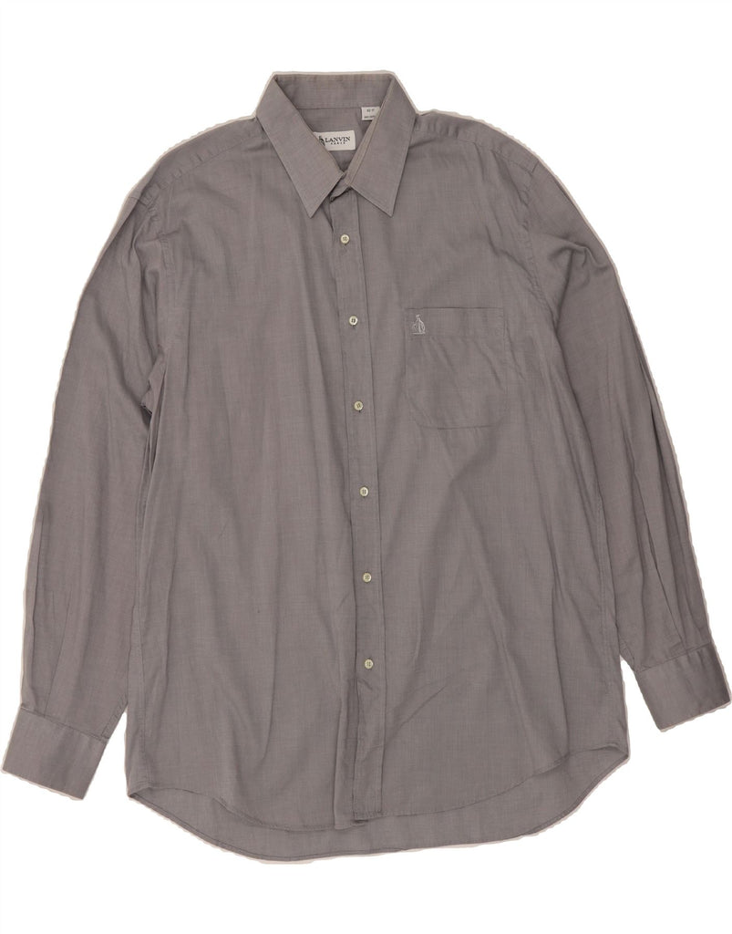 LANVIN Mens Shirt Size 43 17 XL Grey Cotton Vintage Lanvin and Second-Hand Lanvin from Messina Hembry 