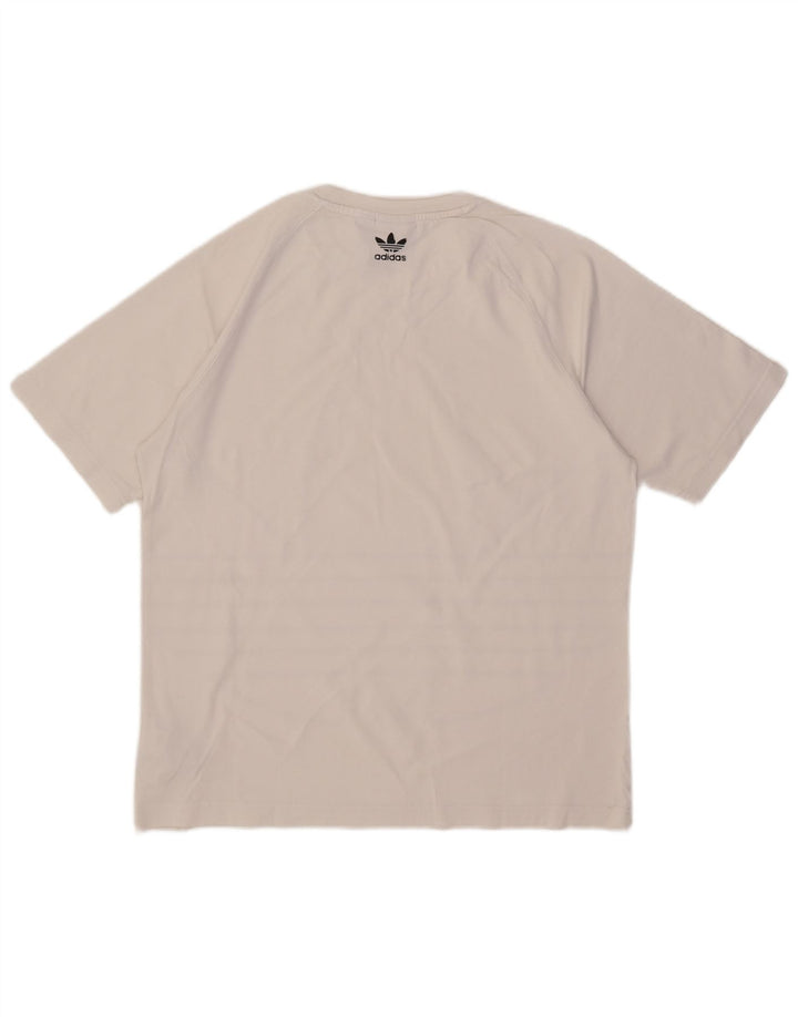 Мужская футболка Adidas с рисунком, маленький белый хлопок