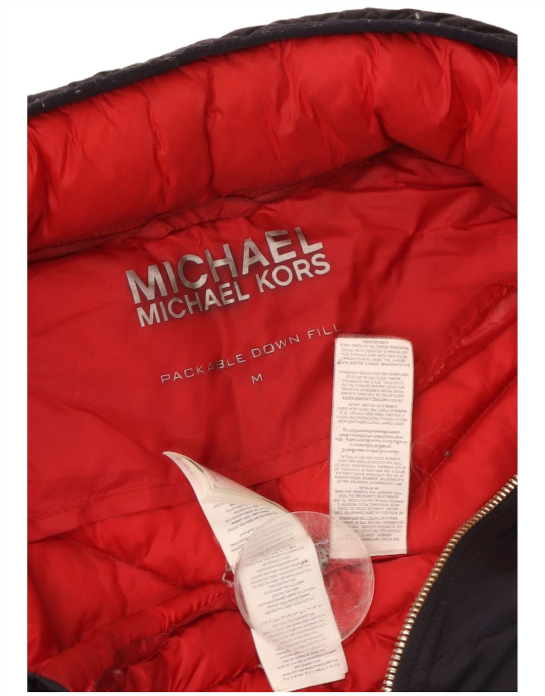 Женская стеганая куртка с капюшоном Michael Kors UK 14, средний темно-синий полиэстер