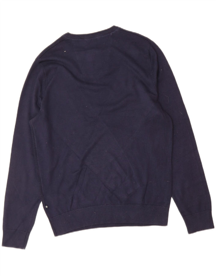 NAUTICA Mens Crew Neck Jumper Sweater Medium Navy Blue Cotton Vintage Nautica and Second-Hand Nautica from Messina Hembry 
