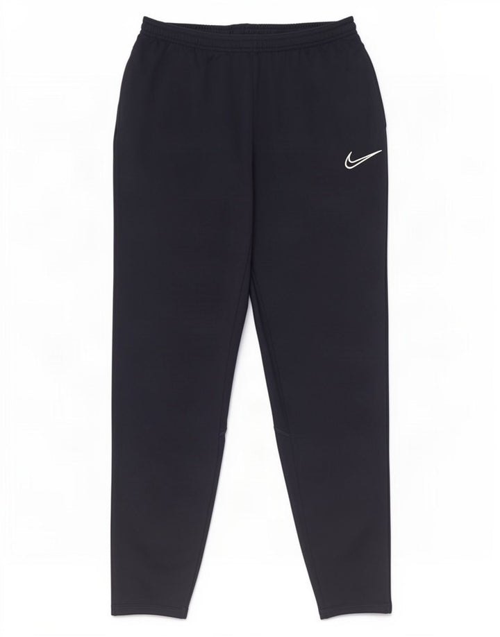 Мужские спортивные брюки Nike Dri Fit среднего размера, темно-синие, полиэстер с цветными блоками