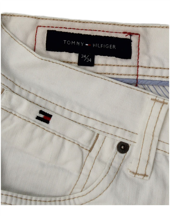 TOMMY HILFIGER Мужские прямые джинсы W34 L29 синие, хлопок