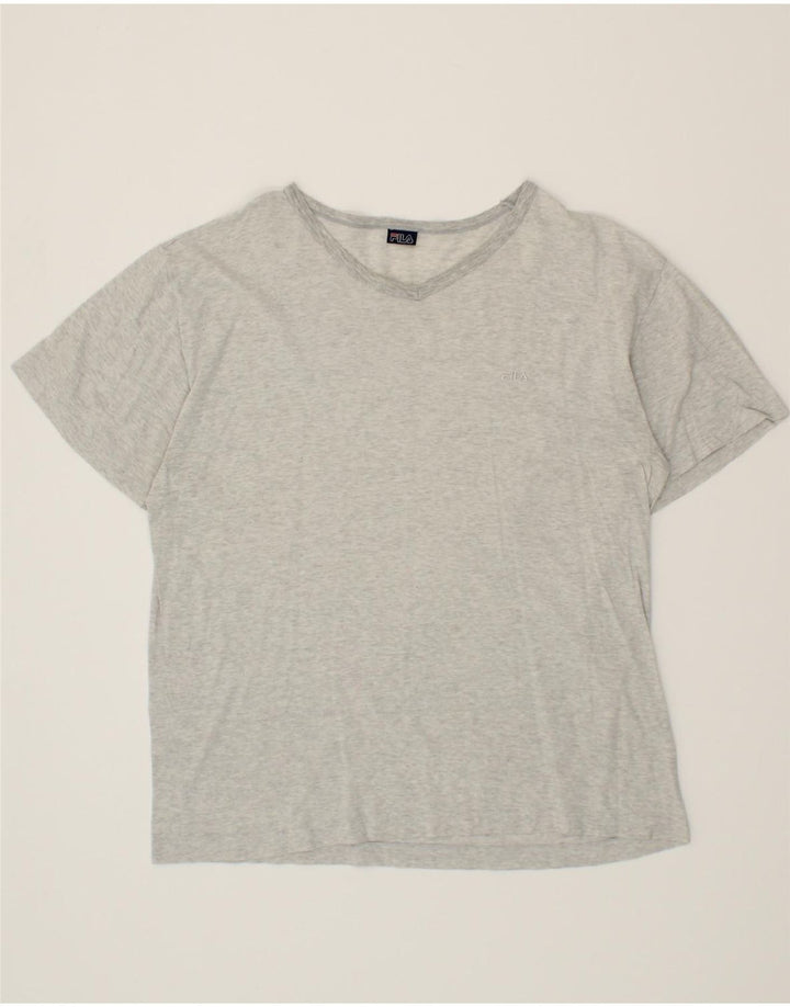 FILA Mens T-Shirt Top Large Grey Vintage Fila and Second-Hand Fila from Messina Hembry 