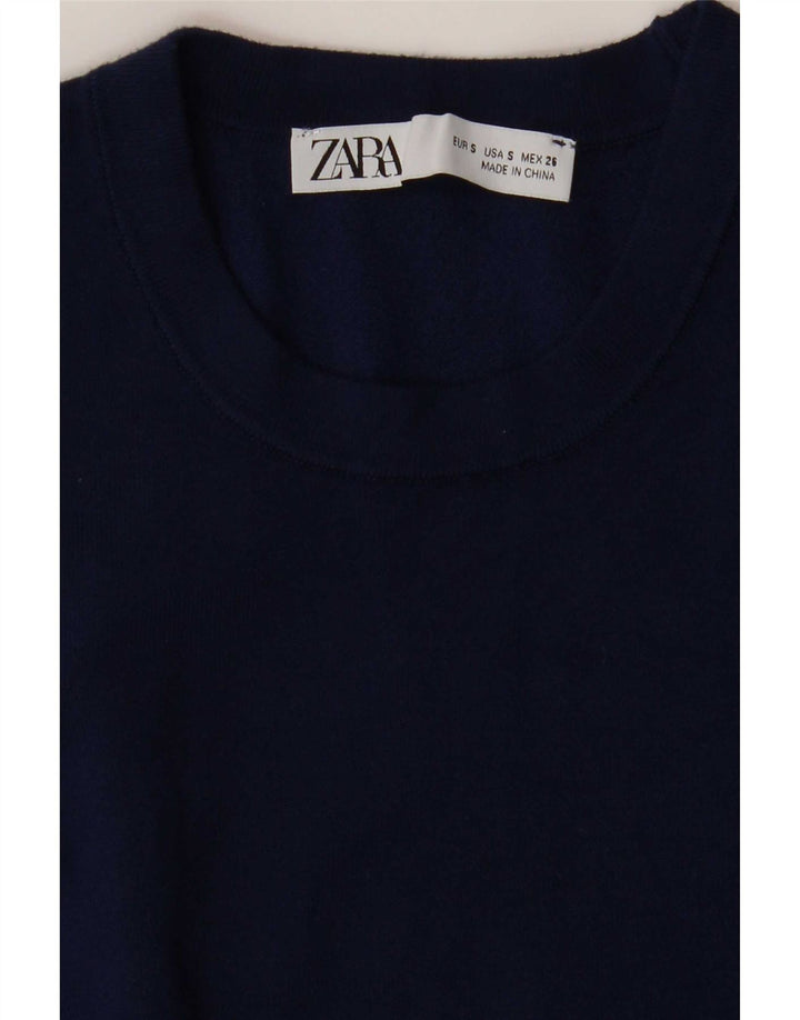 Женская майка Zara UK 10, маленькая, темно-синяя