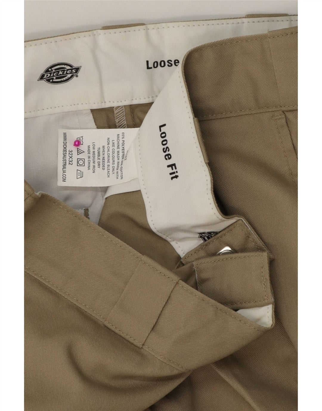 DICKIES Мужские брюки-карго свободного кроя W32 L32 Бежевый полиэстер