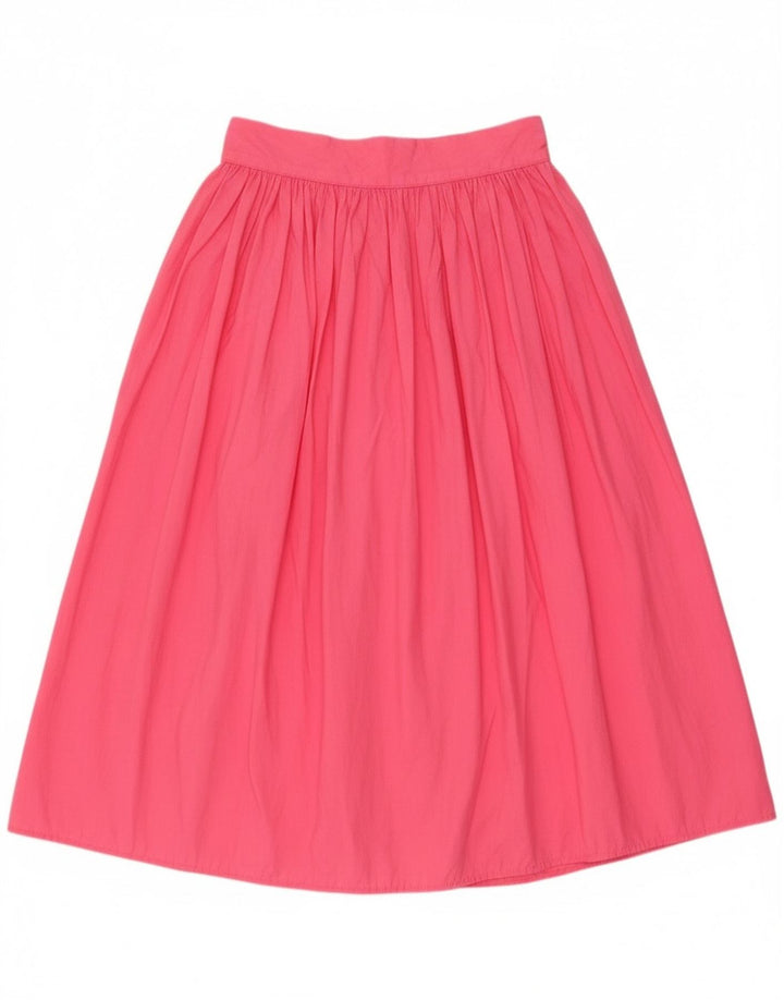 Benetton Женская юбка-трапеция IT 44 Medium W28 Розовый хлопок