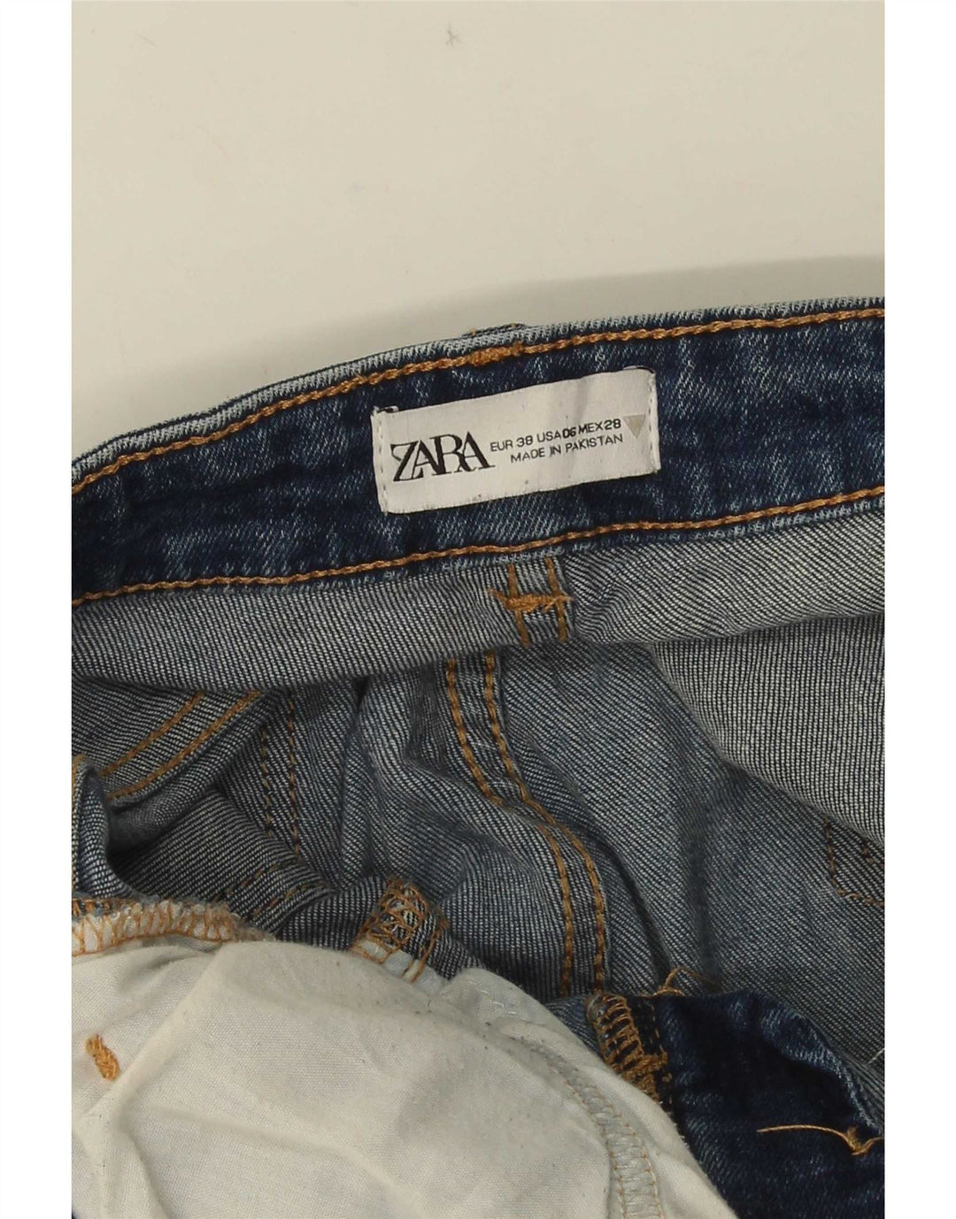 Женские укороченные джинсы Zara Bootcut EU 38, маленькие W28 L25, синие