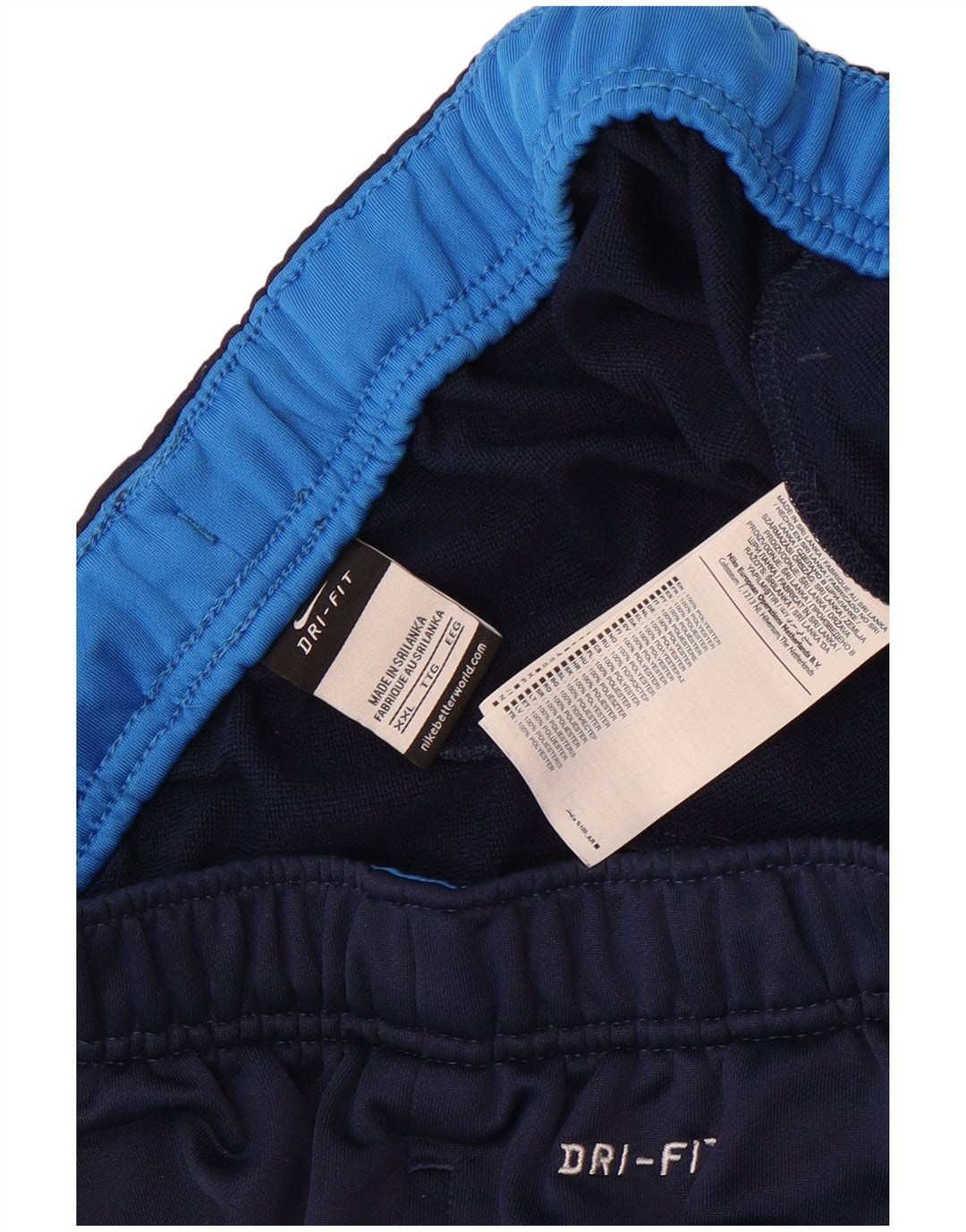 Мужские спортивные брюки Nike Dri Fit 2XL темно-синие из полиэстера