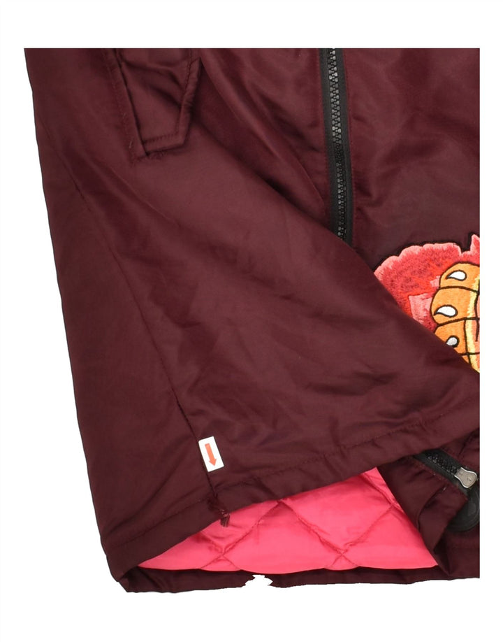 RICHMOND Girls Graphic Padded Coat 11-12 Years Burgundy Polyamide | Vintage Richmond | Thrift | Second-Hand Richmond | Used Clothing | Messina Hembry 