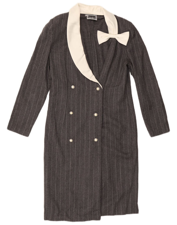 Женское платье-рубашка с длинным рукавом Luisa Spagnoli UK 14, большая серая полоска