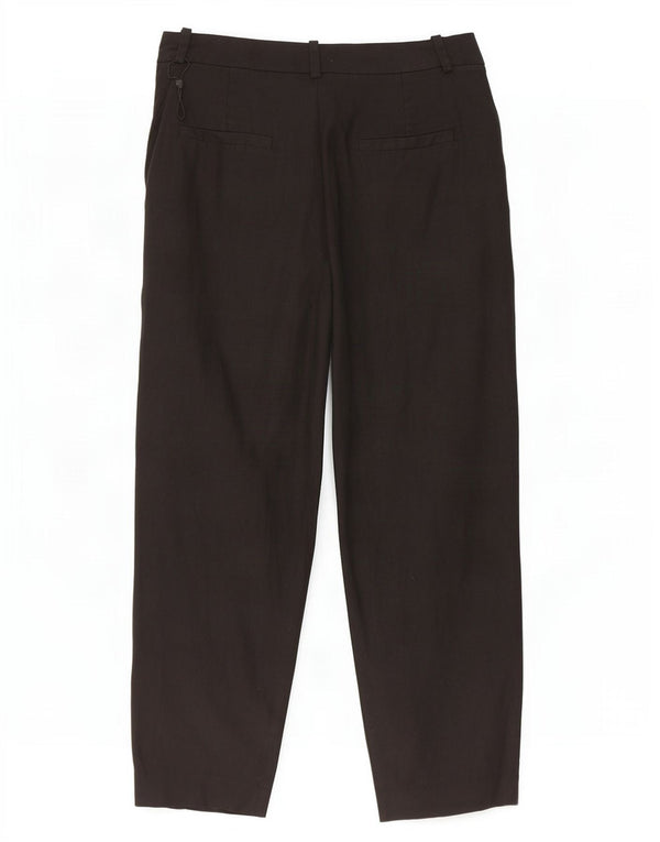 Massimo Dutti Женские укороченные брюки EU 40 Medium W30 L25 Черный лен
