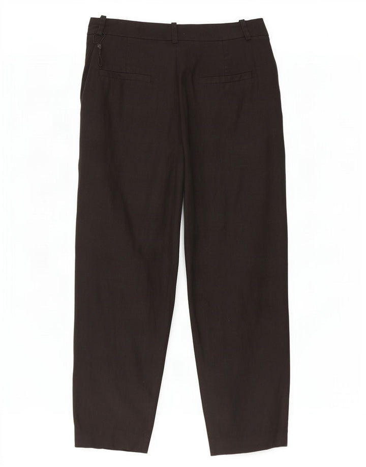 Massimo Dutti Женские укороченные брюки EU 40 Medium W30 L25 Черный лен
