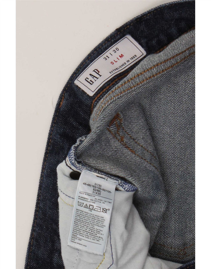 Мужские узкие джинсы Gap W31 L30, темно-синий, хлопок