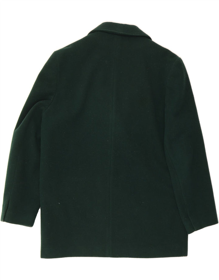 HAUSCO Womens Overcoat UK 14 Large  Green Wool Vintage Hausco and Second-Hand Hausco from Messina Hembry 