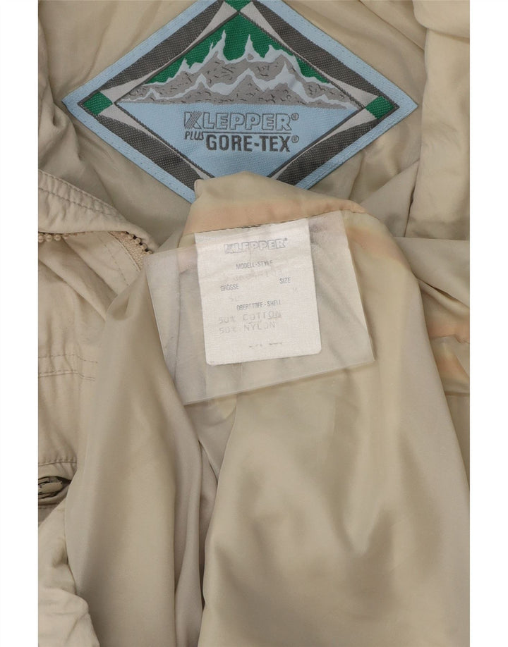 Мужская куртка KLEPPER Gore-Tex с капюшоном UK 38, средний бежевый хлопок