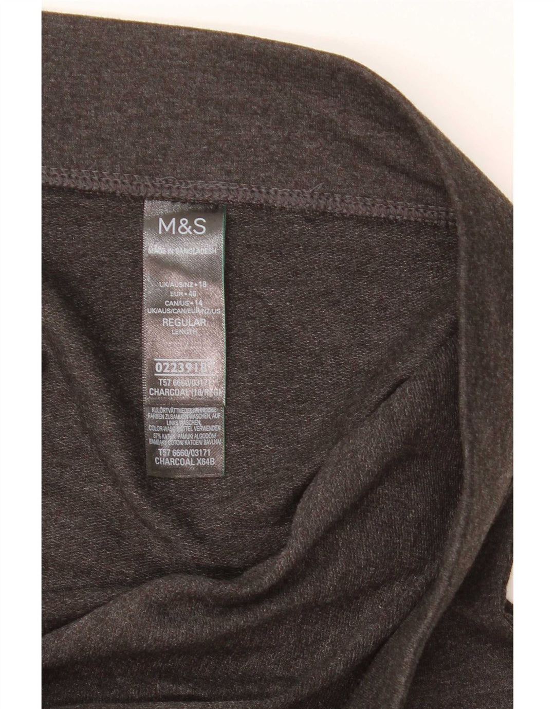 Женские леггинсы Marks & Spencer UK 18 XL, серые, хлопковые
