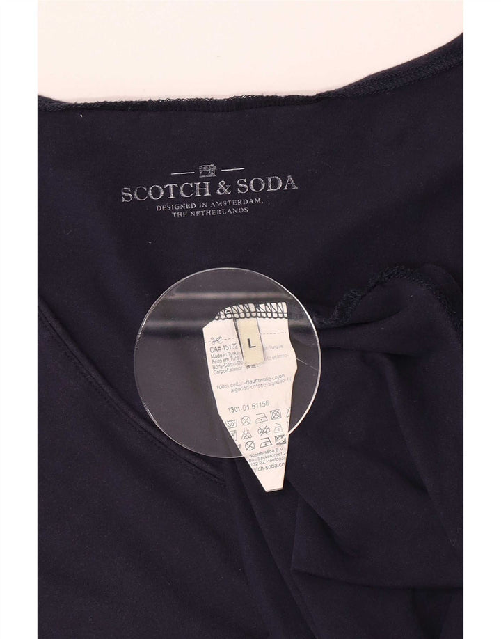 Мужская футболка Scotch & Soda, большой темно-синий хлопок
