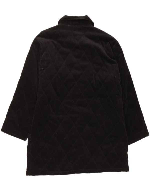 REGINA SCHRECKER Womens Loose Fit Corduroy Coat Size 1 Small Black