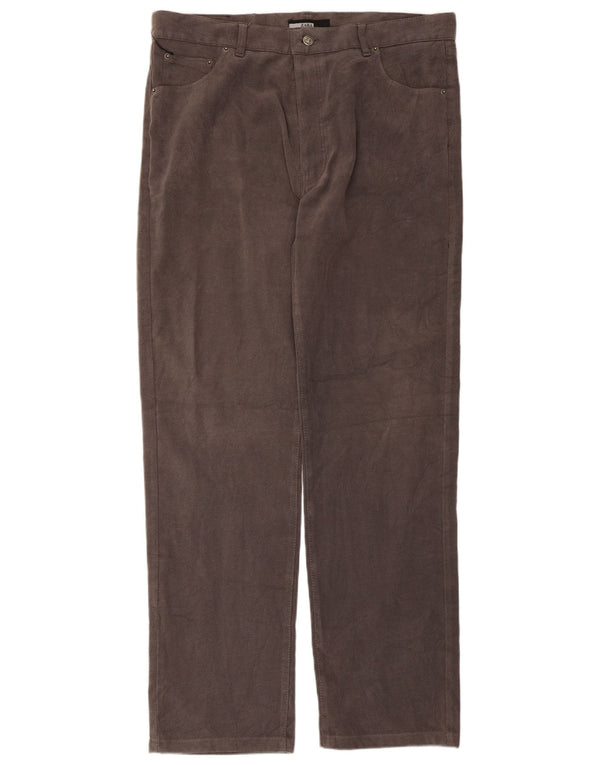 Мужские прямые повседневные брюки Zara EU 48 XL W38 L33, серый полиэстер
