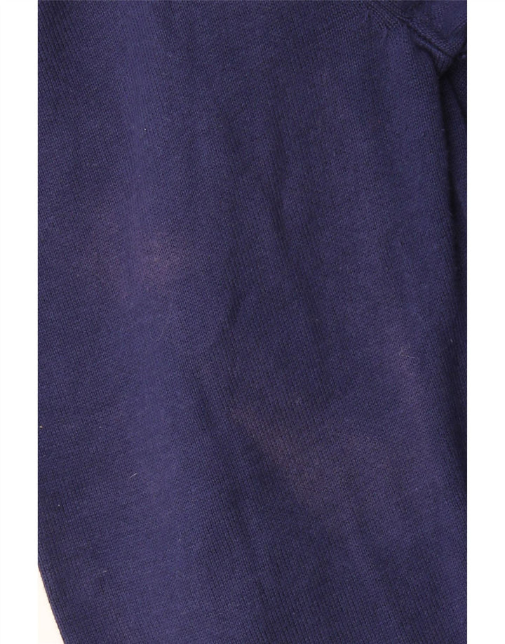 ОДЕЖДА ЭКИПАЖА Мужской свитер с воротником на молнии 3XL Темно-синий хлопок