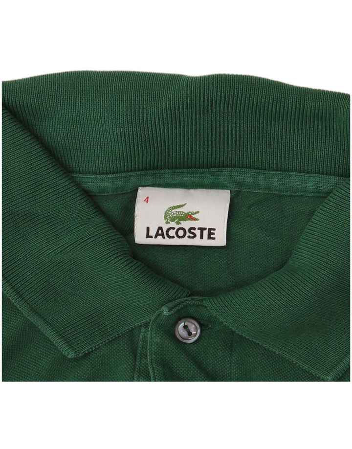 Мужская рубашка-поло Lacoste, размер 4, средний зеленый хлопок, хлопок