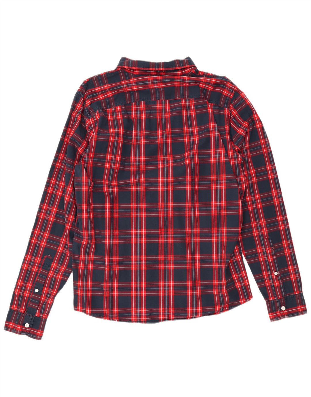 Мужская фланелевая рубашка HOLLISTER XL, темно-синяя клетка, хлопок