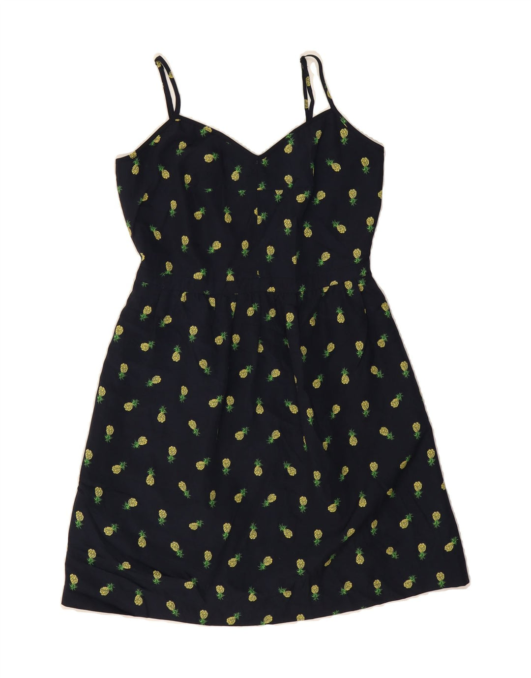 J. CREW Womens Abstract Pattern Sundress UK 4 XS Navy Blue Polyester Vintage J. Crew and Second-Hand J. Crew from Messina Hembry 