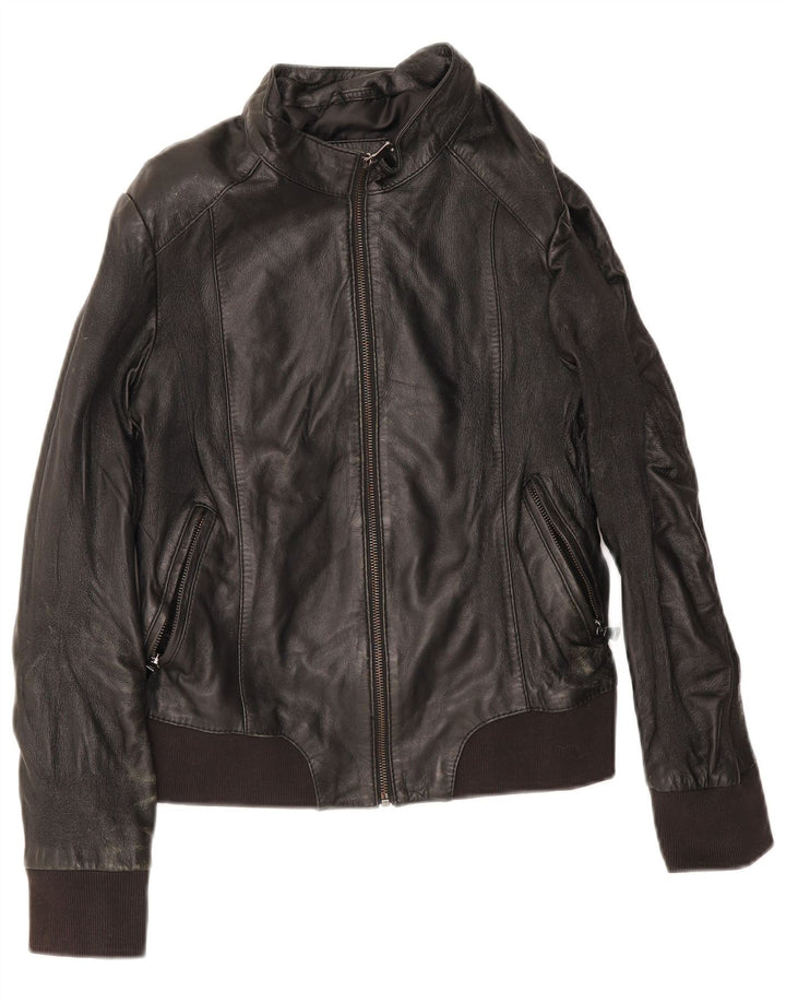Женская кожаная куртка-бомбер Conbipel IT 44 Medium Black Leather