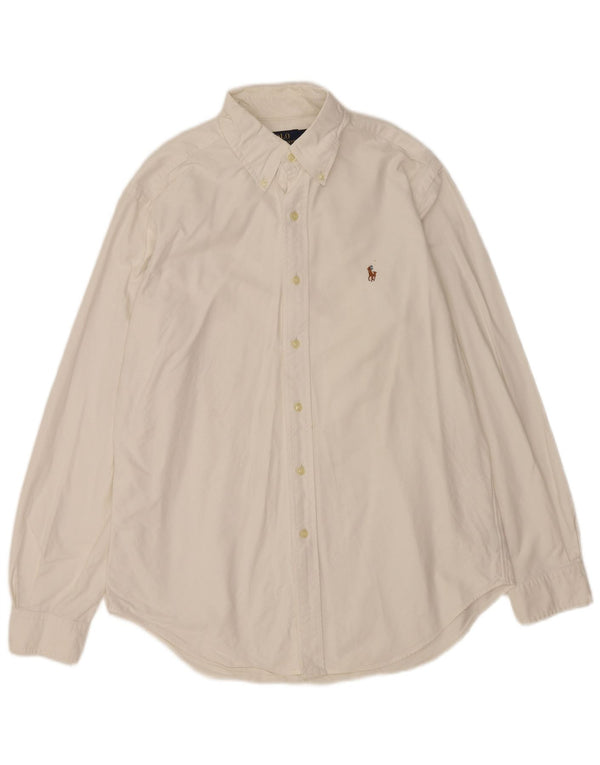 Polo Ralph Lauren Mens Classic Fit Shirt Medium White Cotton