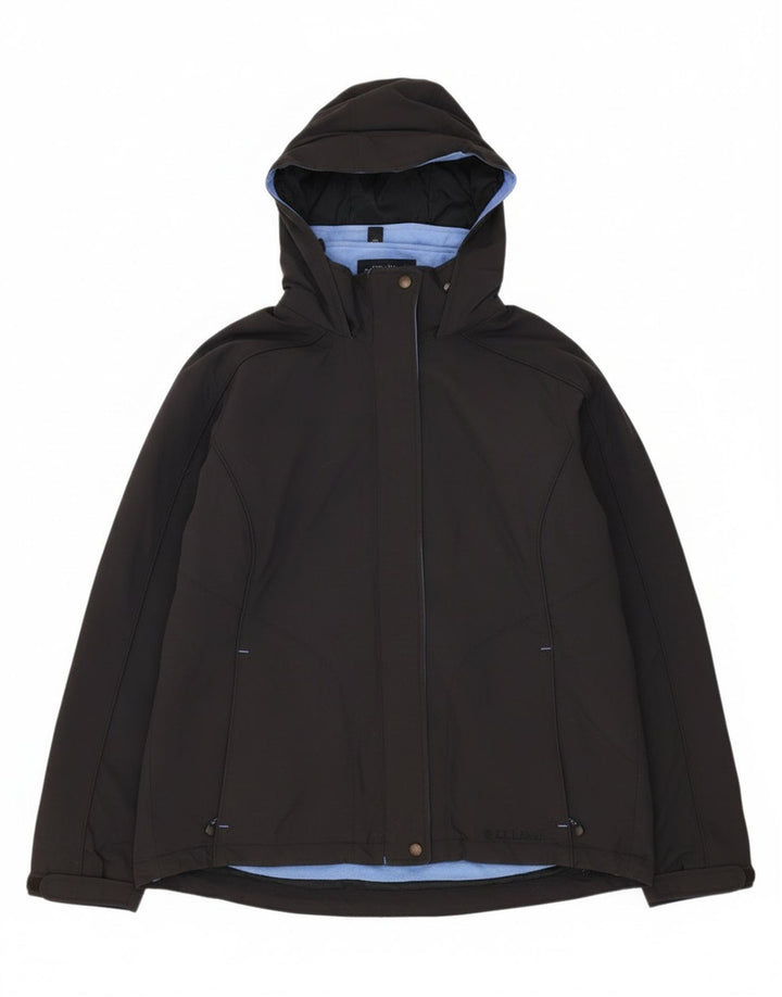 Женская ветровка большого размера с капюшоном L.L.Bean UK 14, средний черный