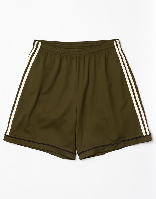 Мужские спортивные шорты Adidas Climalite, большие спортивные шорты цвета хаки из полиэстера