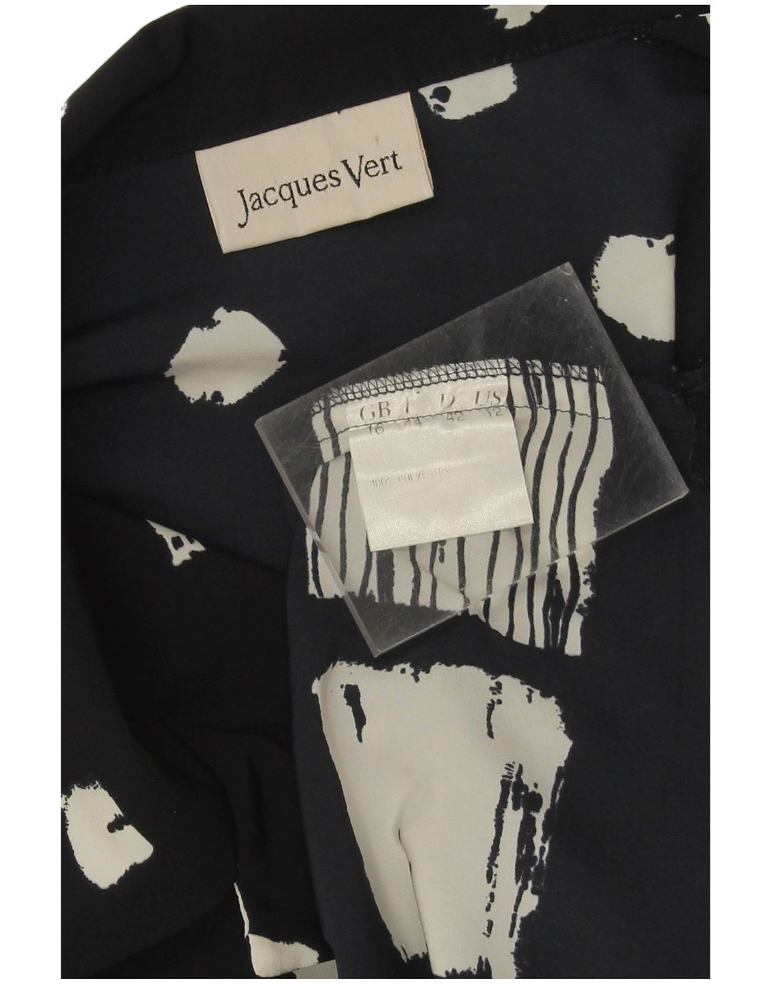 Женская блузка-рубашка оверсайз Jaques Vert UK 16, большая темно-синяя с цветочным принтом