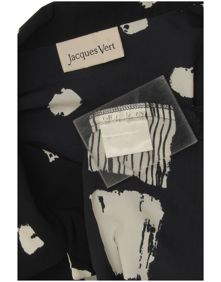 Женская блузка-рубашка оверсайз Jaques Vert UK 16, большая темно-синяя с цветочным принтом