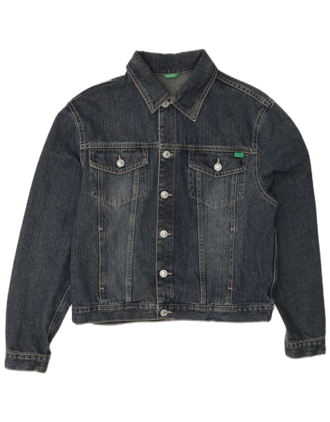 Женская джинсовая куртка BENETTON UK 18 XL, синяя, хлопок