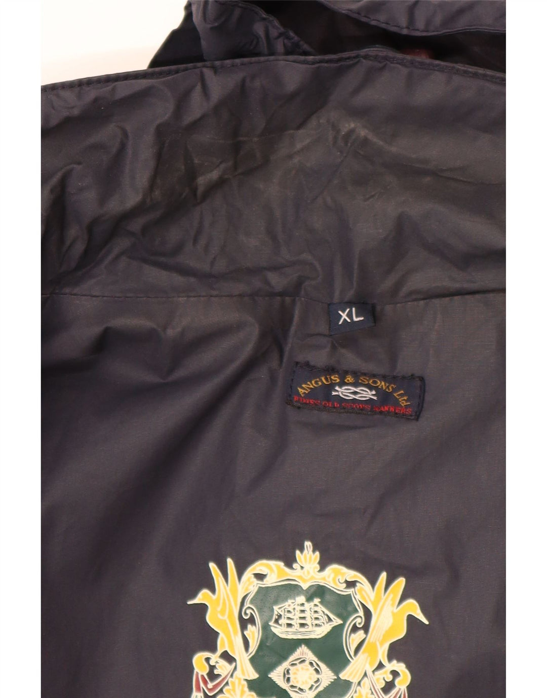 Мужская дождевик с капюшоном VINTAGE UK 42 XL темно-синий