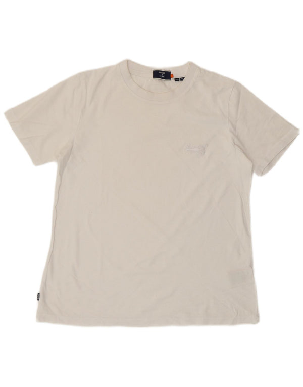 Женская футболка SUPERDRY Top UK 8, маленькая, белый хлопок