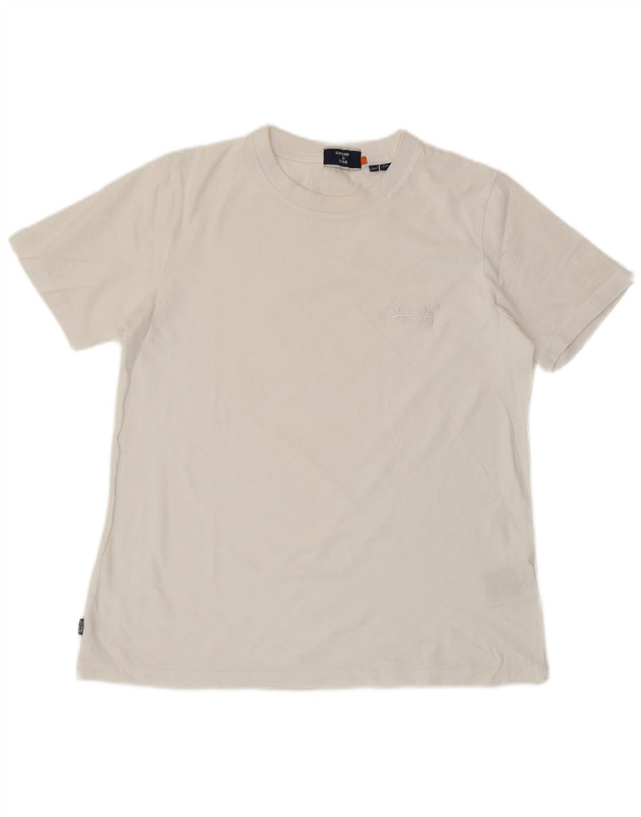 Женская футболка SUPERDRY Top UK 8, маленькая, белый хлопок