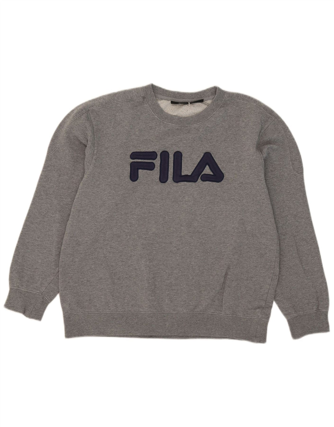 Fila Мужской свитшот с графическим рисунком, большой серый хлопковый джемпер