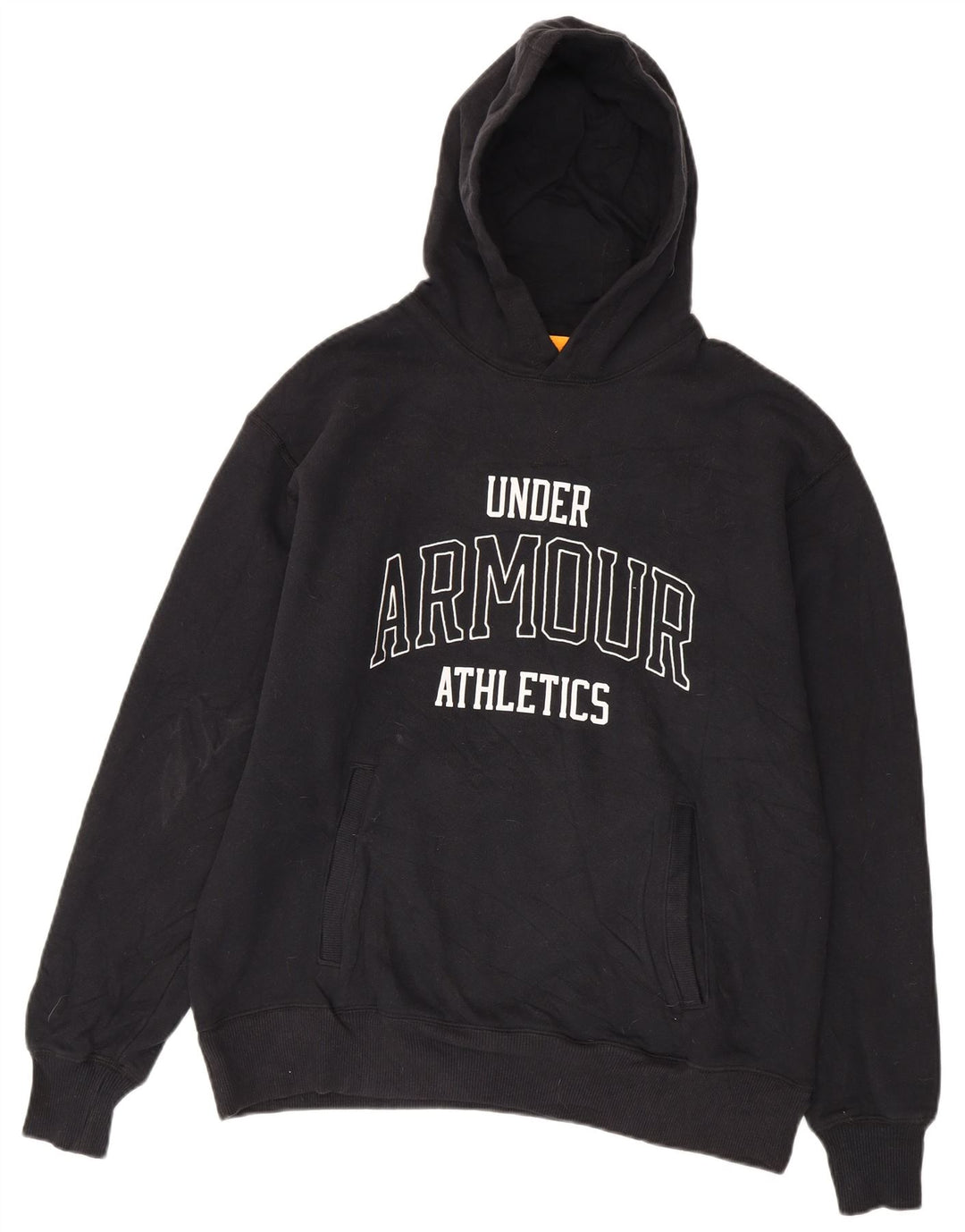 Мужской джемпер с капюшоном Under Armour, черный, хлопковый, среднего размера