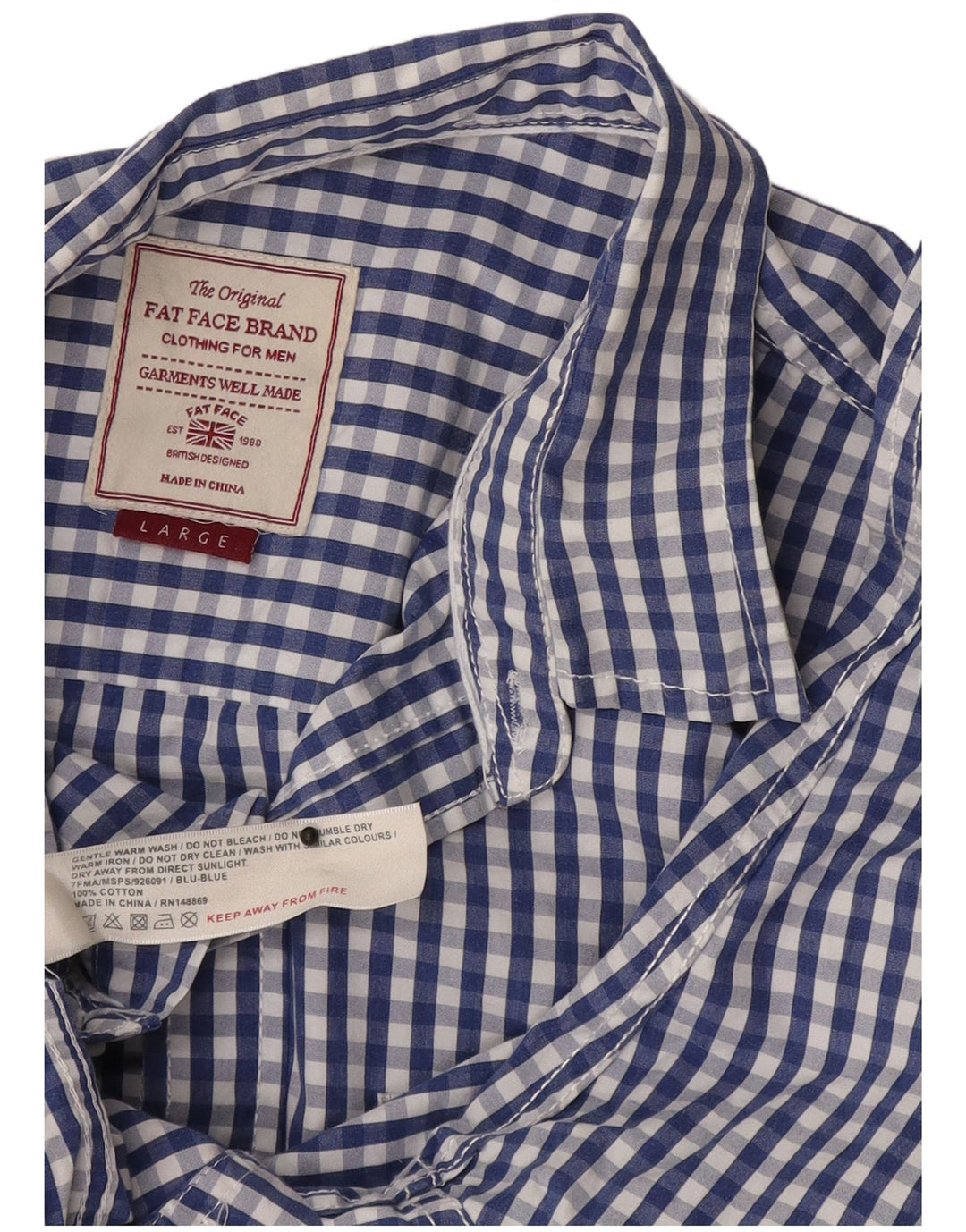Мужская рубашка для толстого лица, большая синяя хлопковая клетка в мелкую клетку