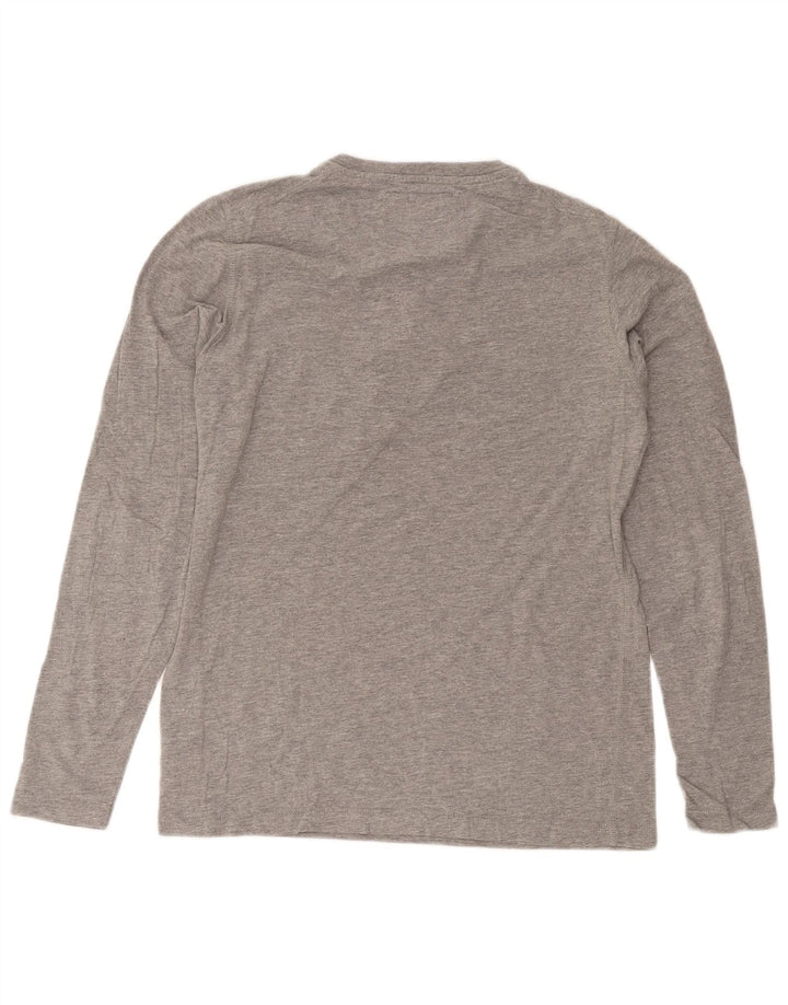 Мужской топ Jack & Jones с длинным рукавом, большой серый хлопок с крапинками