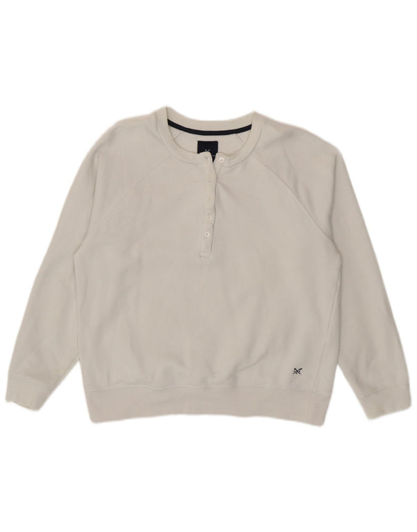 Женский свитер Crew Clothing, большой белый хлопковый джемпер UK 14