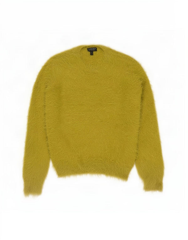 Женский джемпер с круглым вырезом Topshop UK 6 XS, желтый нейлон