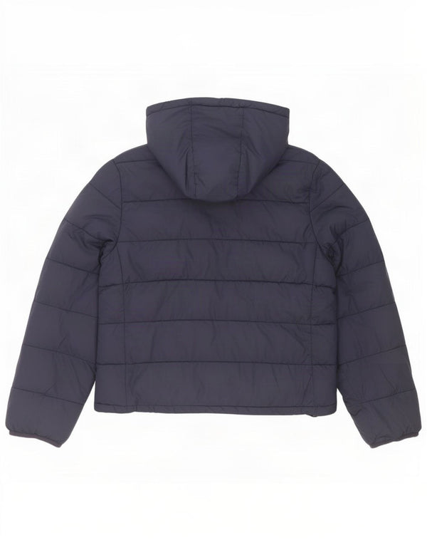 Женская стеганая куртка оверсайз с капюшоном Jack Wills UK 8, маленькая, темно-синяя