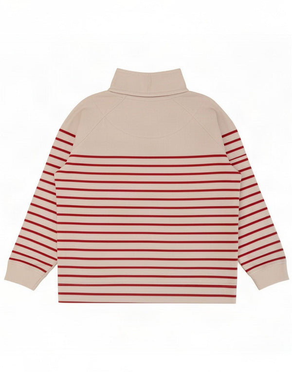 Crew Clothing Женский свитер с воротником на молнии, джемпер UK 10, маленькие белые полоски