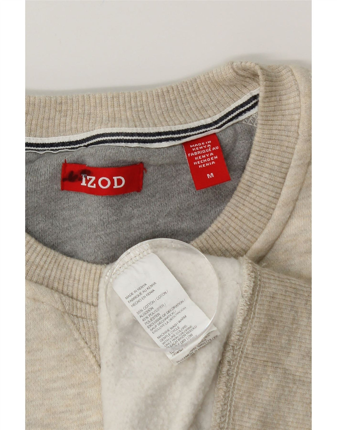 IZOD Мужской свитшот, джемпер среднего бежевого цвета, хлопок