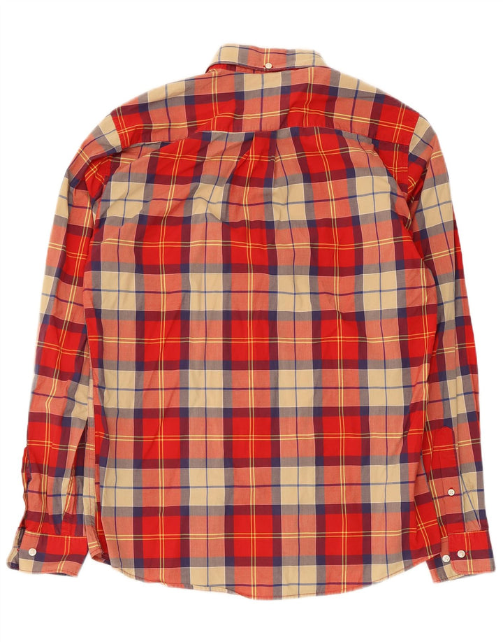 Мужская рубашка в клетку Barbour среднего размера из хлопка в красную клетку